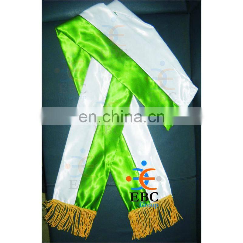 Ceremonial Velvet Matt Polyester Satin Party Sashes With Printing