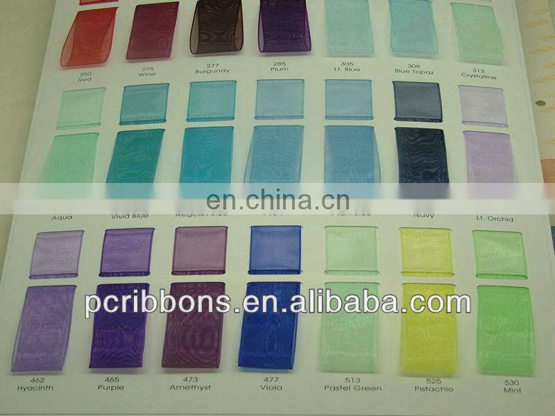 Beautiful double sheer ribbons silk organza ribbon
