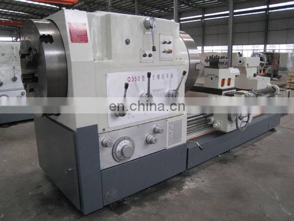 Large diameter spindle bore twin chuck pipe thread lathe machine Q350