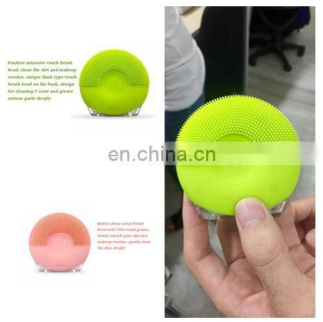 Mini portable waterproof silicone facial cleansing face washing brush supplier