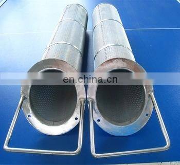 Hydraulic pressure 1 micron filter Stainless steel 304 perforated sheet portable basket oil filter export to America