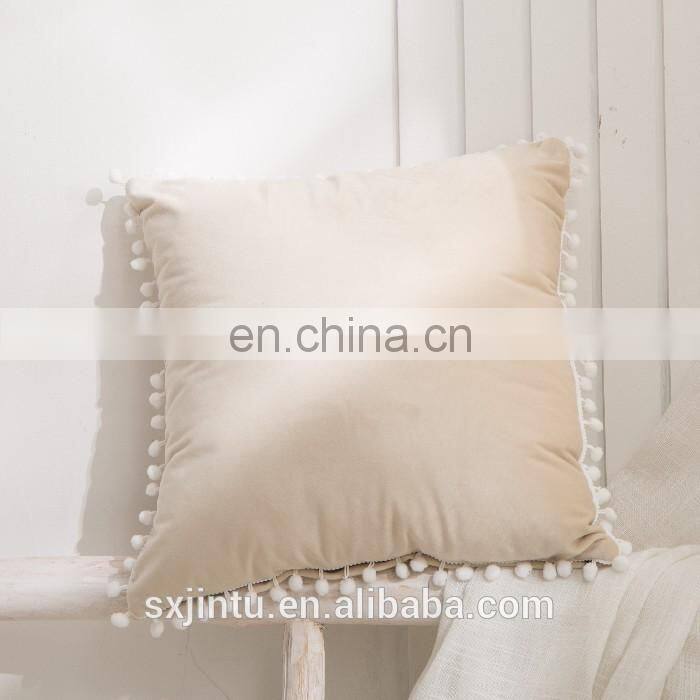 Decorative Throw Pillow Covers Soft Particles Velvet Solid Cushion Covers