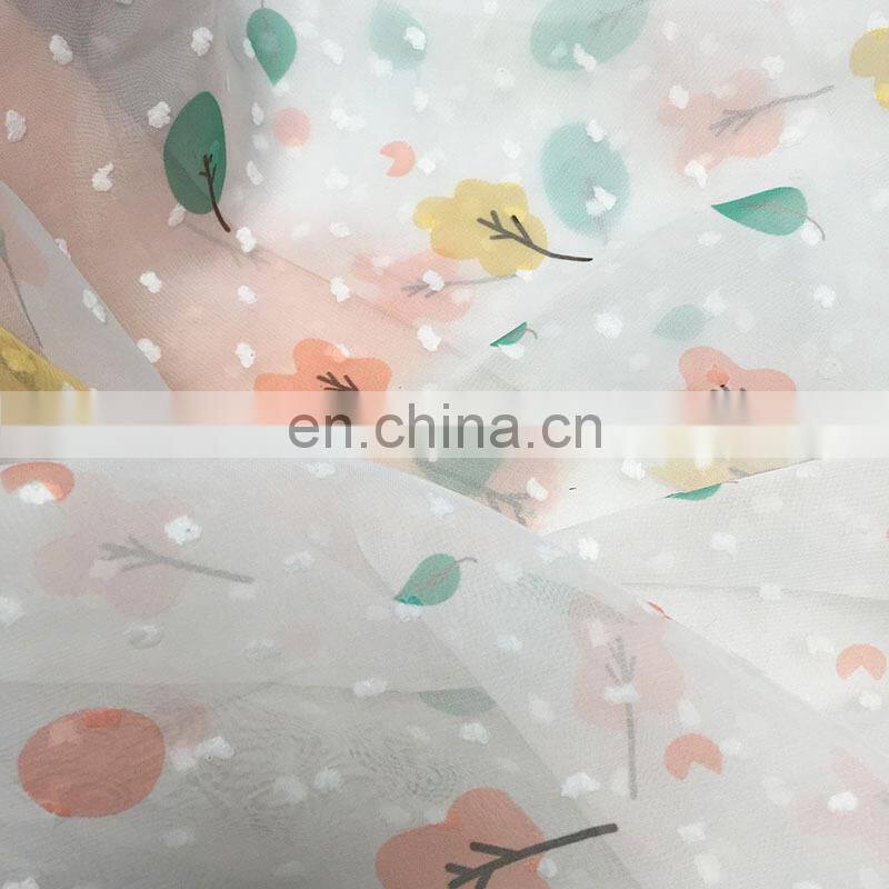2020 new design chiffon printed fabric 75D for women's dress