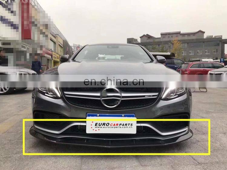 C63 w205 brabas carbon finber parts full set with carbon finber front lip diffuser and muffler tips and carbon rear wing