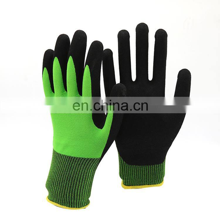High Quality Double Dipped Nitrile Coated Cut Resistant Gloves