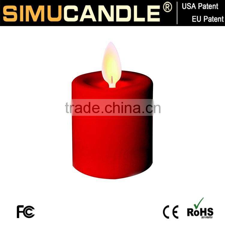 flameless led votive candle with moving wick with USA and EU patent