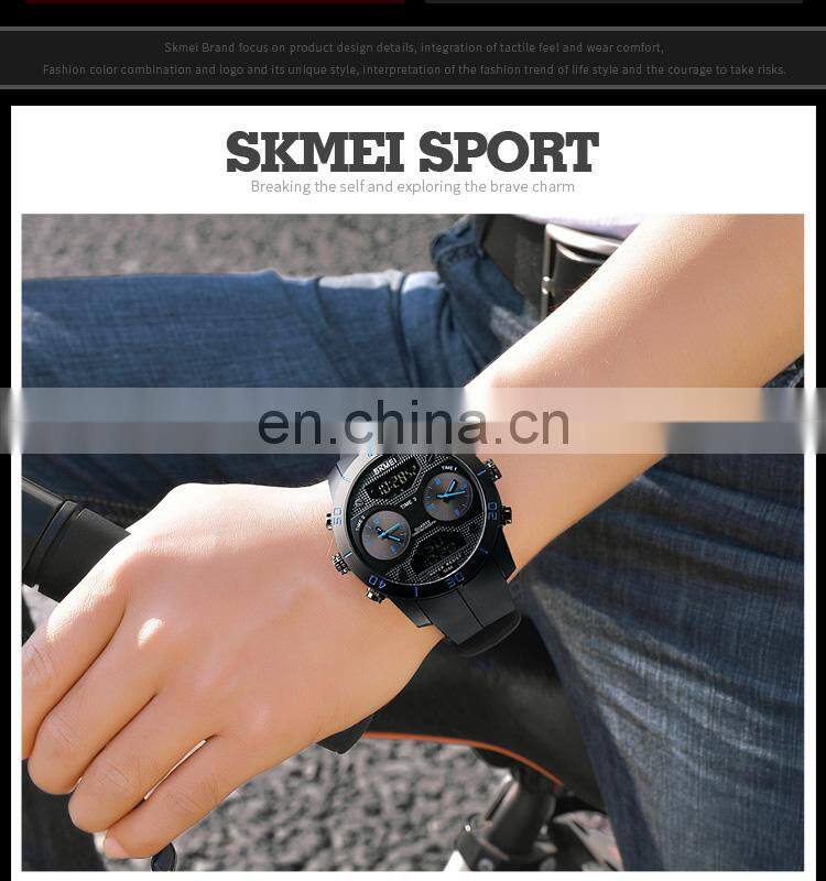 SKMEI custom logo watches wholesale bling lucky sport dual time digital watch 1355
