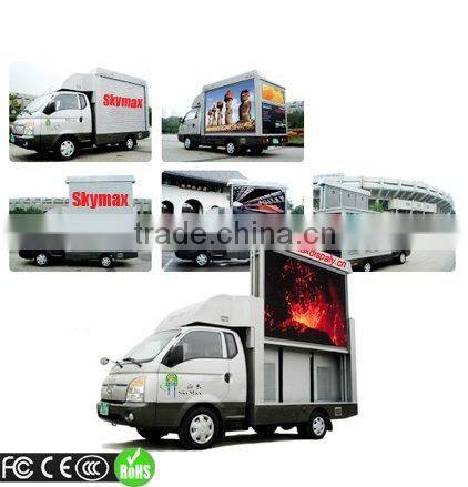P10 outdoor led with sound system mobile led screen trailer