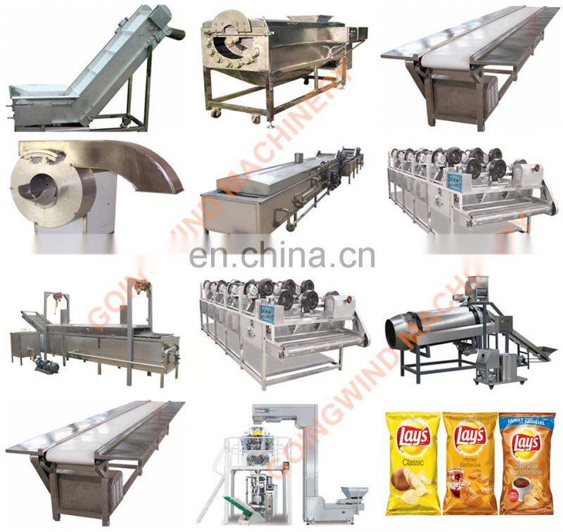 Automatic commercial potato chips fryer machine semi auto small sweet potatoes chip gas batch frying equipment price for sale