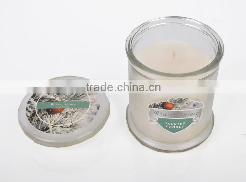 200G Scented Candle with glass Jar and lid ,Home Decorative wax candle, gift set SA-1540