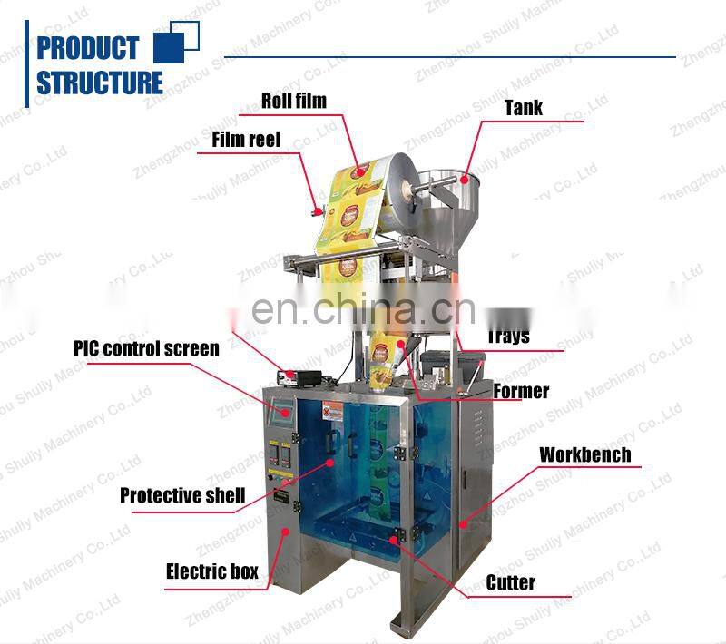 Automatic Desiccant oatmeal pouch bag packaging machine 4 side seal 5-1000g