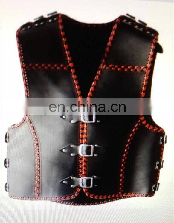 Genuine Leather Custom motorbike motorcycle racing riding leather Club vest Waistcoat new Zealand style motorcycle vest