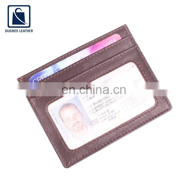 Premium Quality Modern Stylish Polyester Lining Material Genuine Leather Card Case Holder from Indian Manufacturer