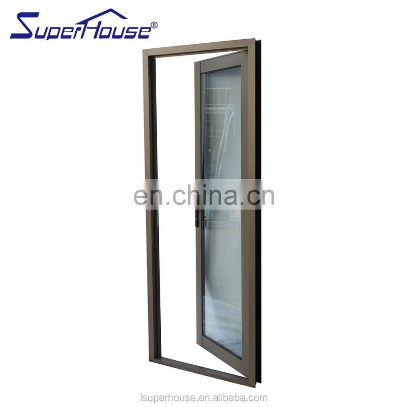 Superhouse 2015 new economic frameless casement aluminium door office entrance glass door