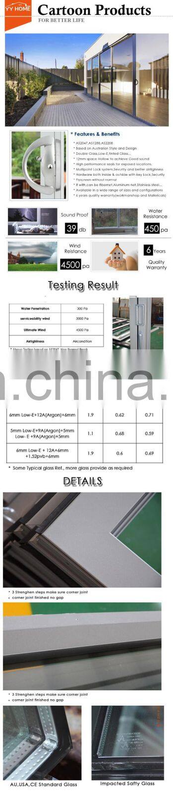 Modern new house soundproof picture window aluminum half circle window