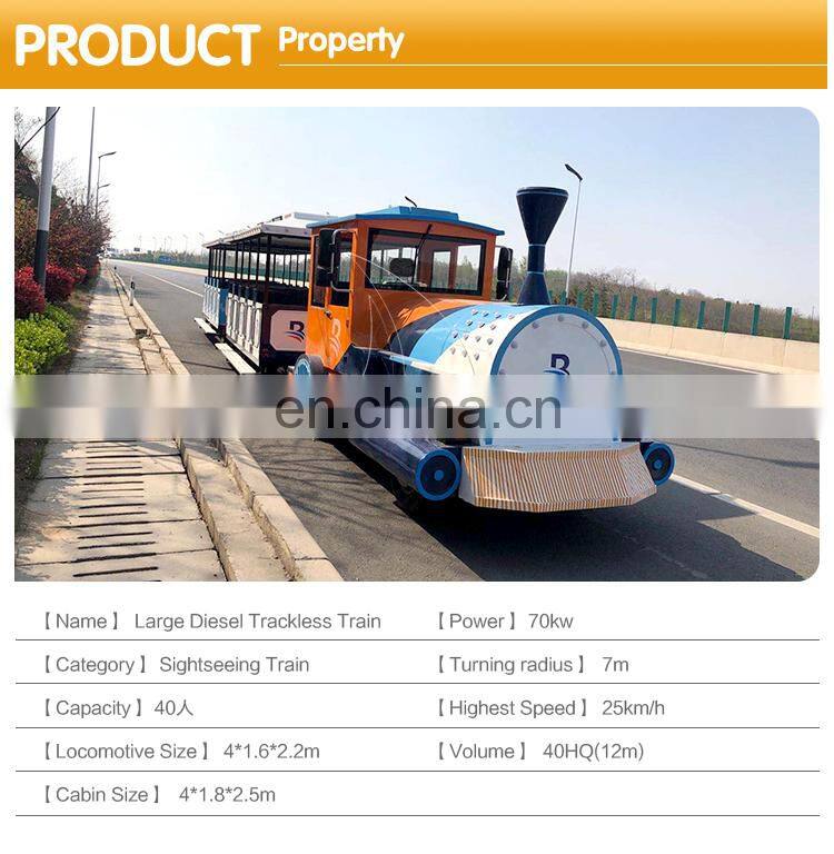 Interesting New Design Park Electric Track Train Amusement Trackless Train Ride For Sale
