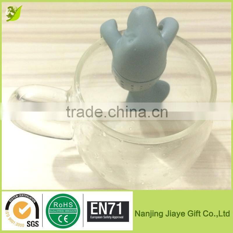 FDA Approved Colorful Glass Tea Bottle Infuser Manatea Shape