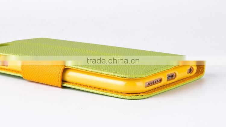 Factory Wholesale leather phone case for iphone 6 plus case phone accessory