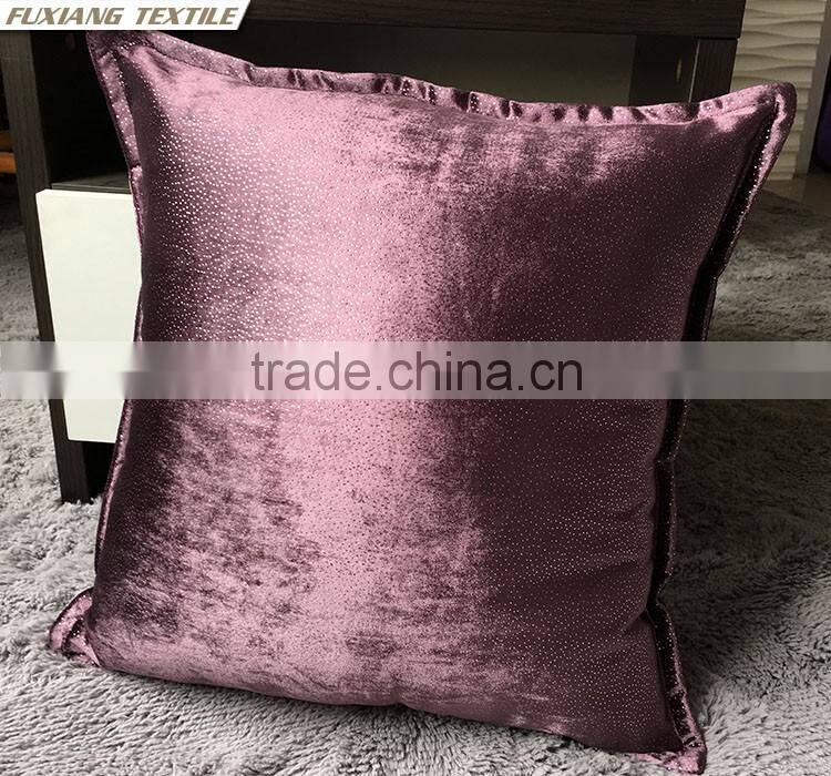 velvet pillow with flange dot foil print