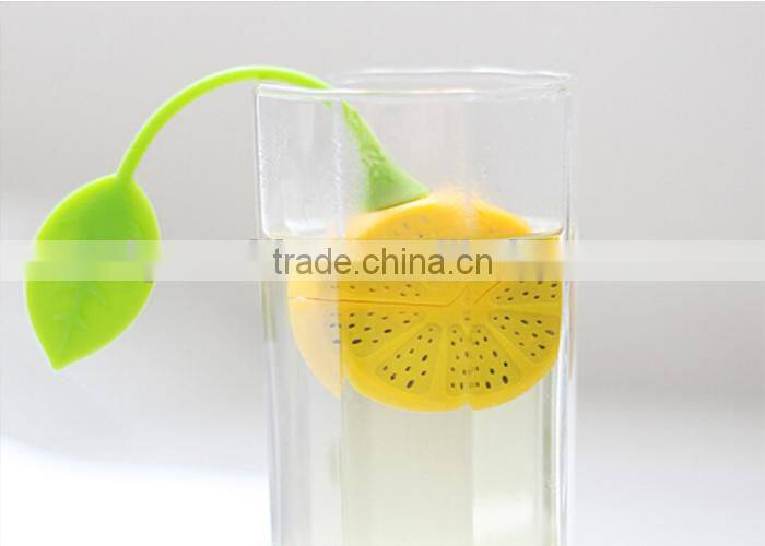 Fashion lemon design LFGB standard silicone tea infuser for tea accessory