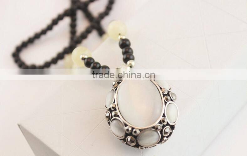 Fashion rosary bead necklace Crystal opals fashion Jewelry South Korea's sweater chain