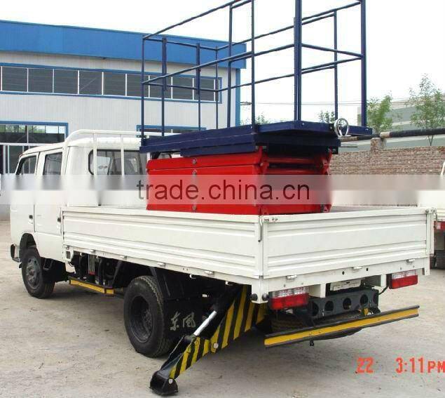 High quality hydraulic vehicle mounted scissor lift platform/truck mounted scissor lift LHSJCC0.3-10