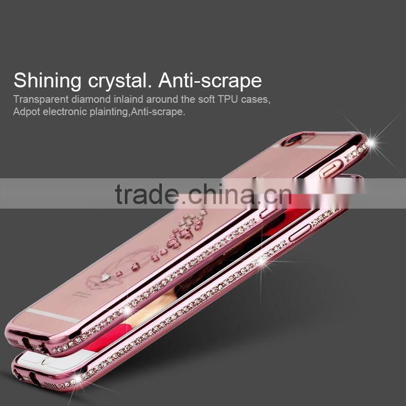 2016 new products ultra thin stylish tpu shinning glitter cell phone case cover for iphone 6/6s