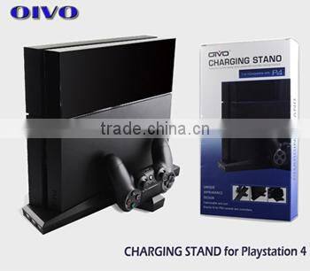 Wholesale dual cool system console stand, cap for ps4 controller, portable charger power bank