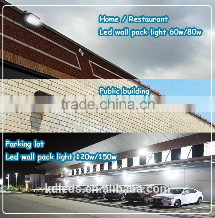 IP65 DLC ETL CE RoHS daylight 150w 120w 80w 60w commercial led wall pack