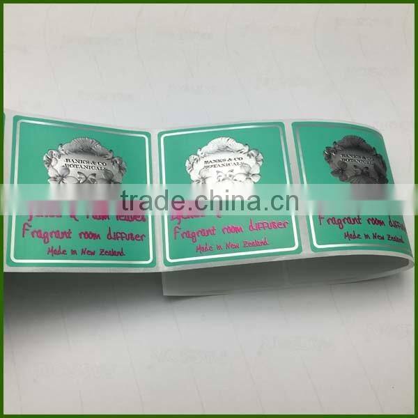 Best design Embossed Adhesive Vinyl Printing Stickers for Cosmetic