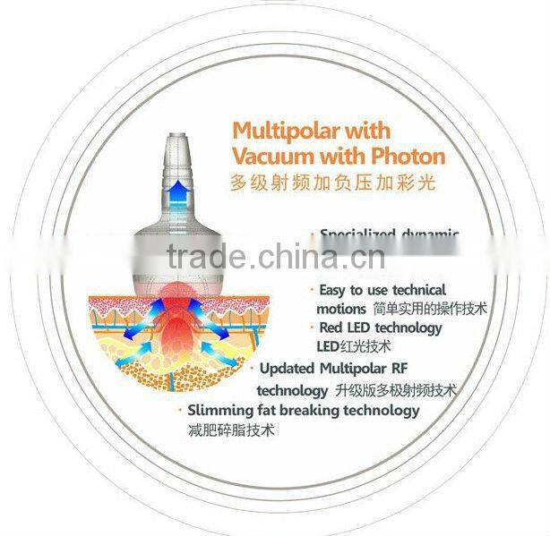 Vacuum tripolar rf cavitation machine