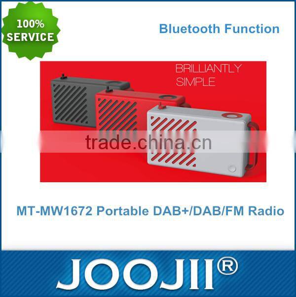 Portable DAB+/DAB/FM Radio With Bluetooth And LCD Display, Alarm Clock Radio With USB SD TF Card