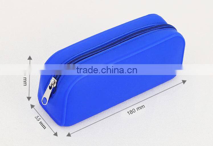 2015 Hot selling cartoon Silicone zipper pencil case cool pen case