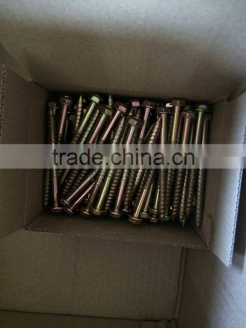 Hex head screw self tapping screw with rubber