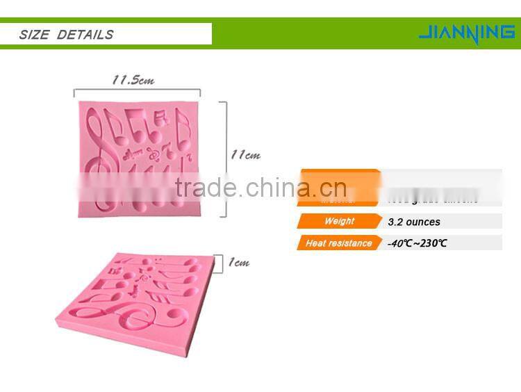 3D musical note Silicone Cake Mold wedding bread baking Tool Soap chocolate Mold