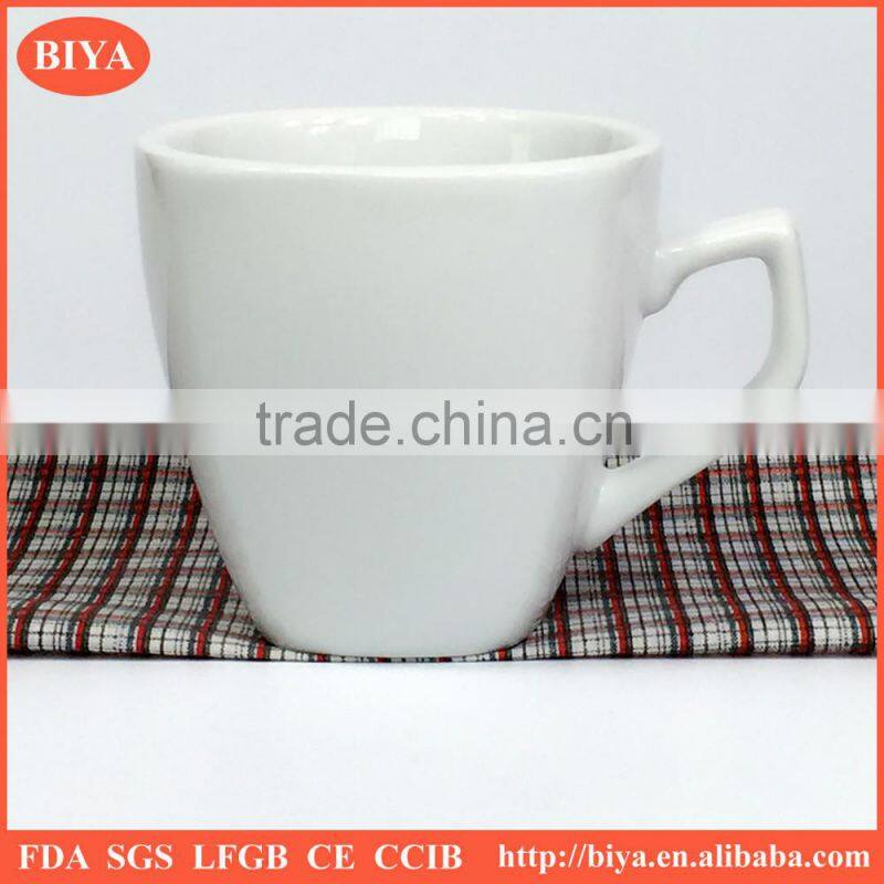 turkish coffee cups porcelain square coffee cup and saucer, ceramic tea espresso cup set for hotel and restaurant and home