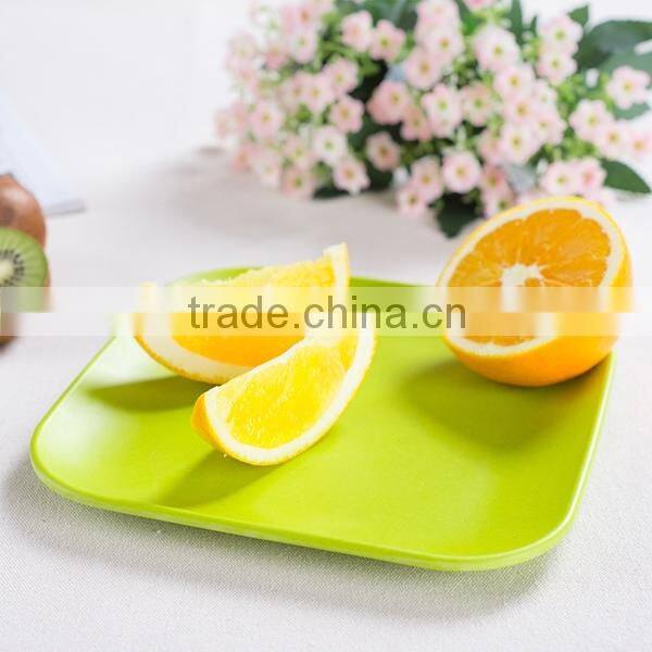 safety natural eco-friendly bamboo fibre food tray, fruit plate holder, bamboo tray