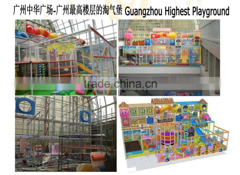 Top quality&service lovely candy theme kids indoor soft play structure