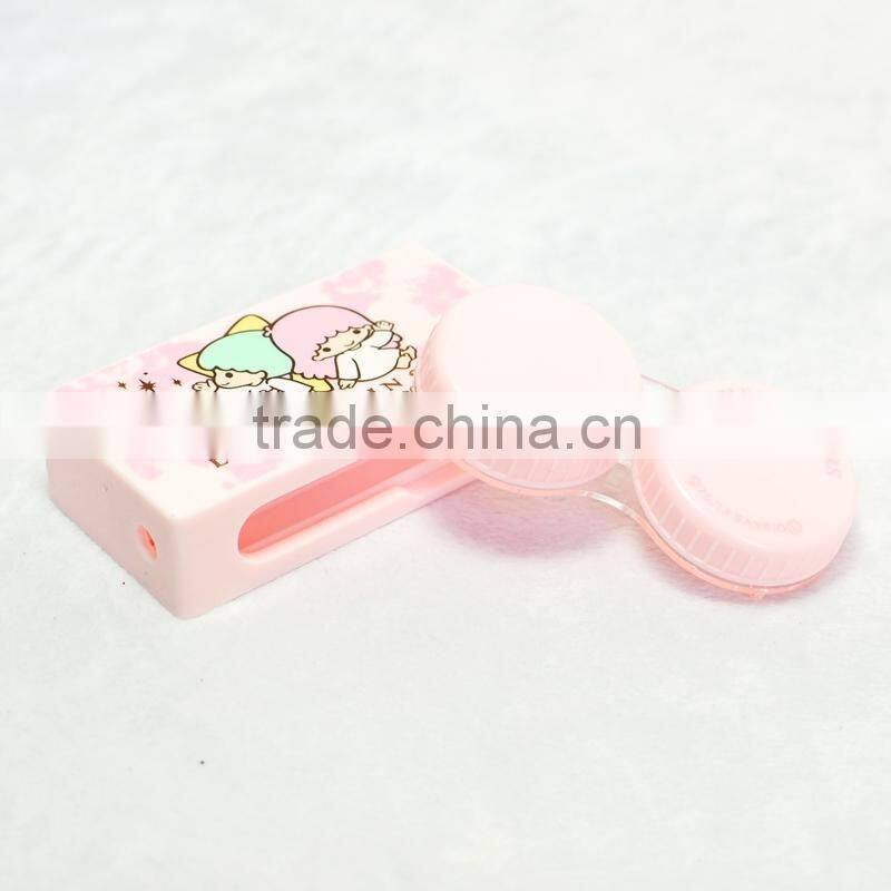 cute cartoon plastic double box glasses case eyewear case,storage box, display case