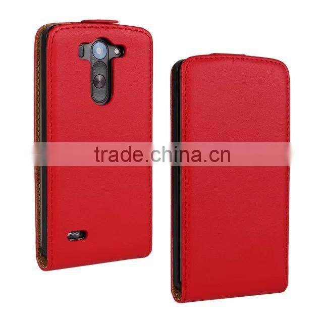 Genuine Leather Case for LG G3 Mini Flip Cover Case
