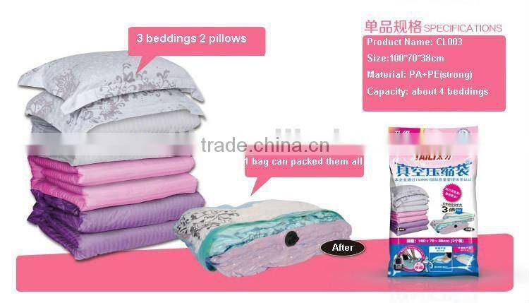 vacuum storage bag wide side zipper