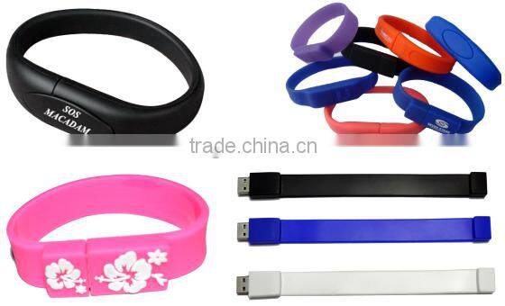Custom silicone bracelet usb flash drive business gifts for men