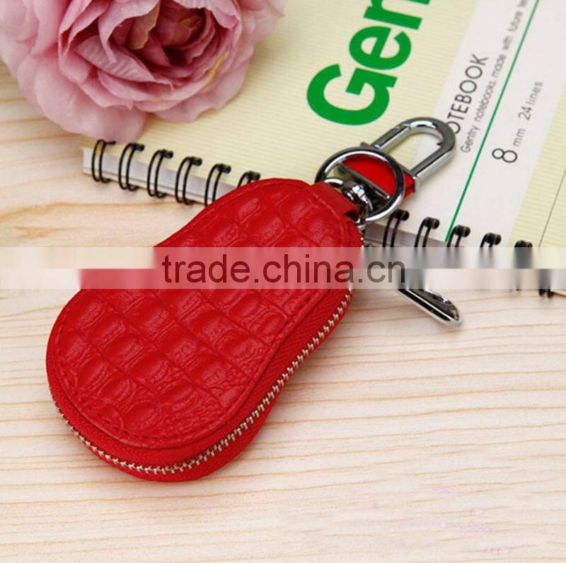 Cheap Promotion Korea Gift Mini Leather Car Key Holders