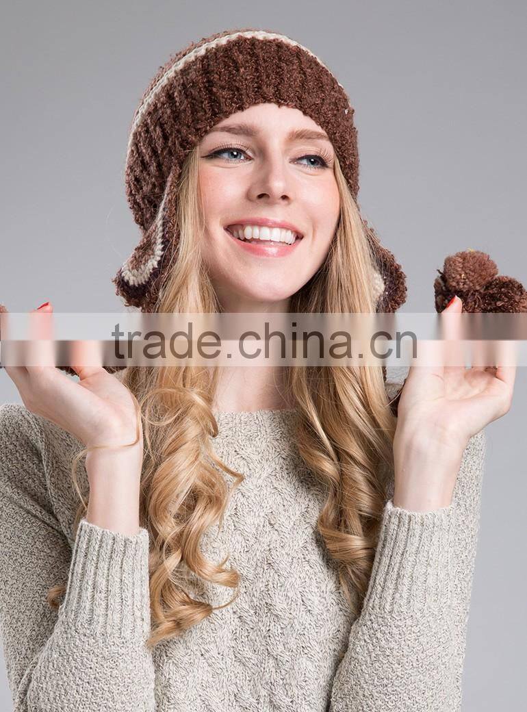 Korean Ladies fashion hat Dan Caesar turtleneck knitted hat Baotou warm winter hat