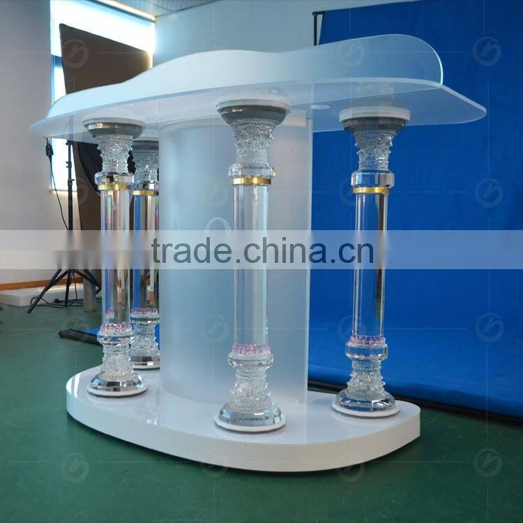 elegant design transparent acrylic church pulpit with custom logo