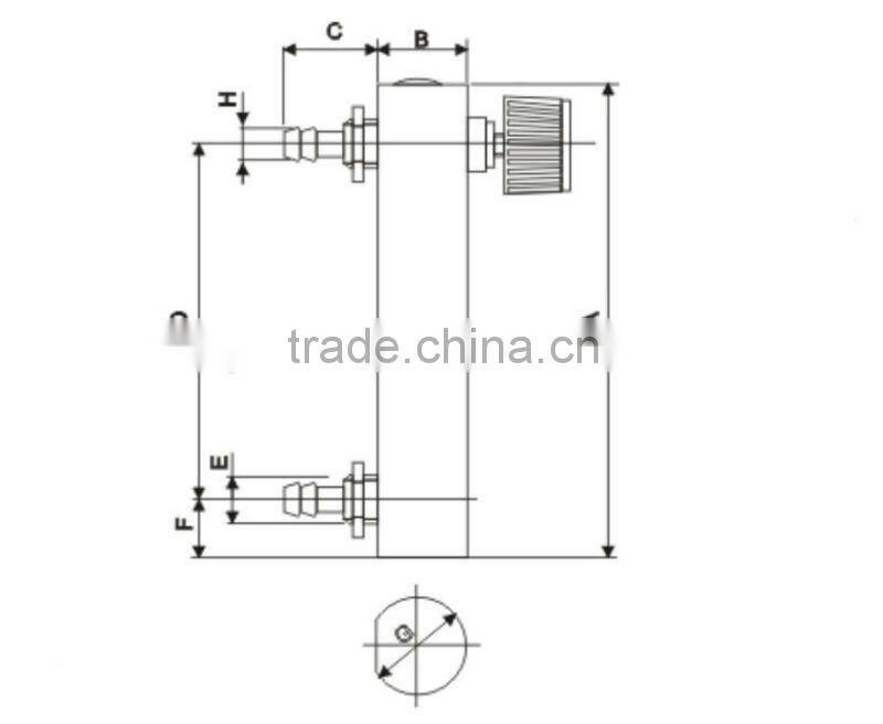 Acrylic low price oem oxygen flow meter for medical ( Flowmeter )