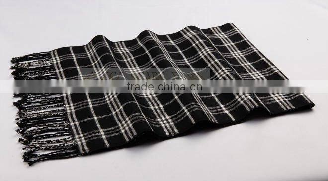 plaid man fashion cashmere scarf