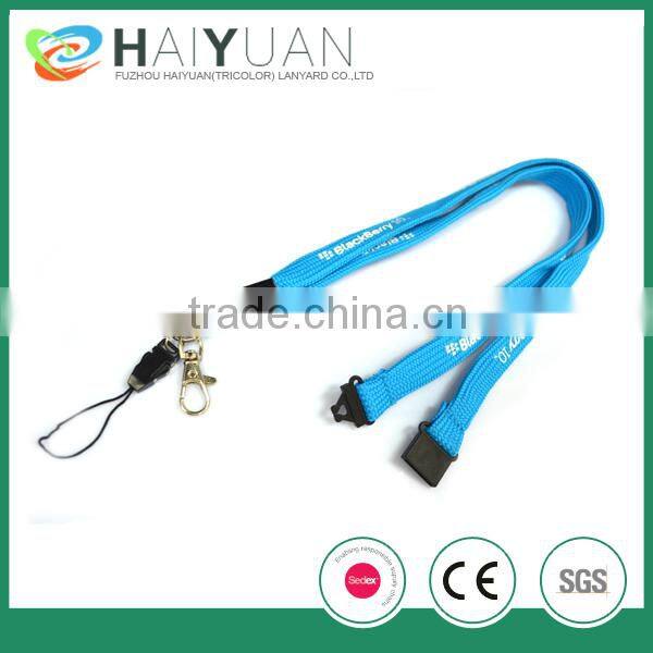 navy color tube lanyards with metal crimp