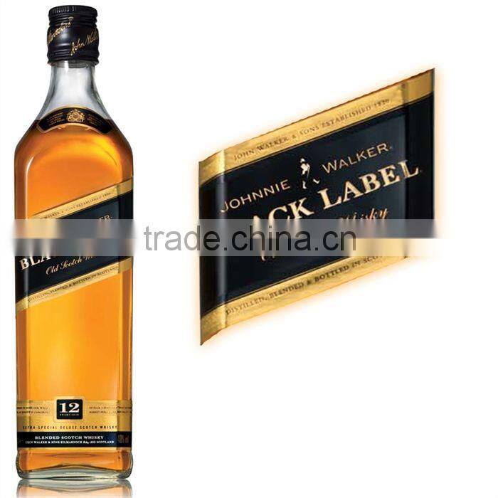 Custom Aluminum Embossed Bottle Label,wine metal sticker Metal Wine Label