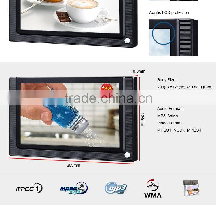 Flintstone supermarket 7" lcd advertising products